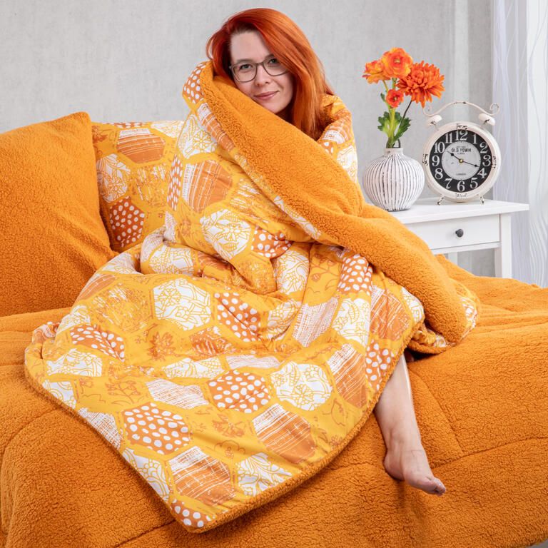 Prošívaná beránková souprava Dual Feel  MALVINA 3 ks - galerie #1