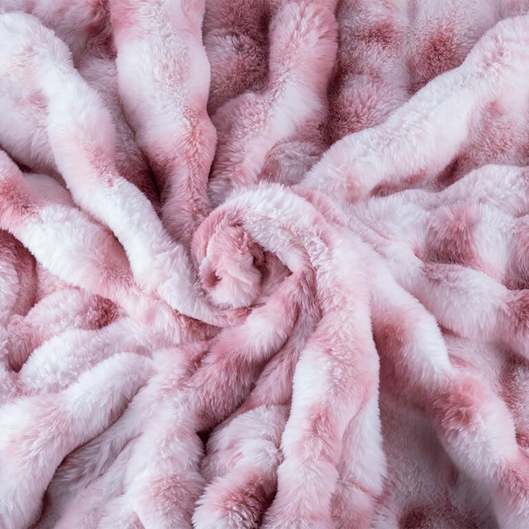 Beránková deka NORA růžová 140 x 200 cm - galerie #2