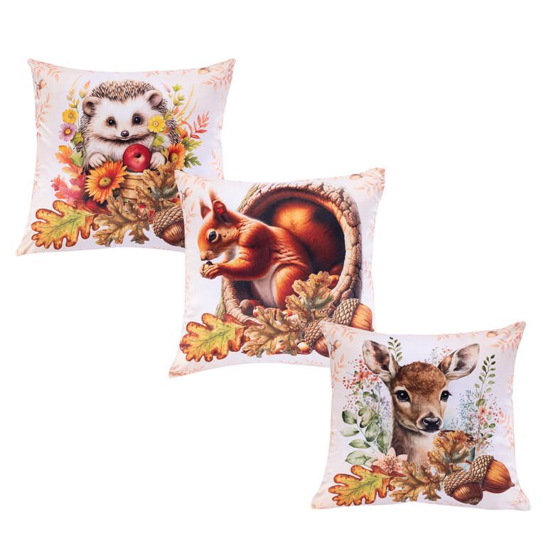 Súprava 3 ks obliečok na vankúšiky LESNÉ ZVIERATKÁ 45 x 45 cm - galéria #5