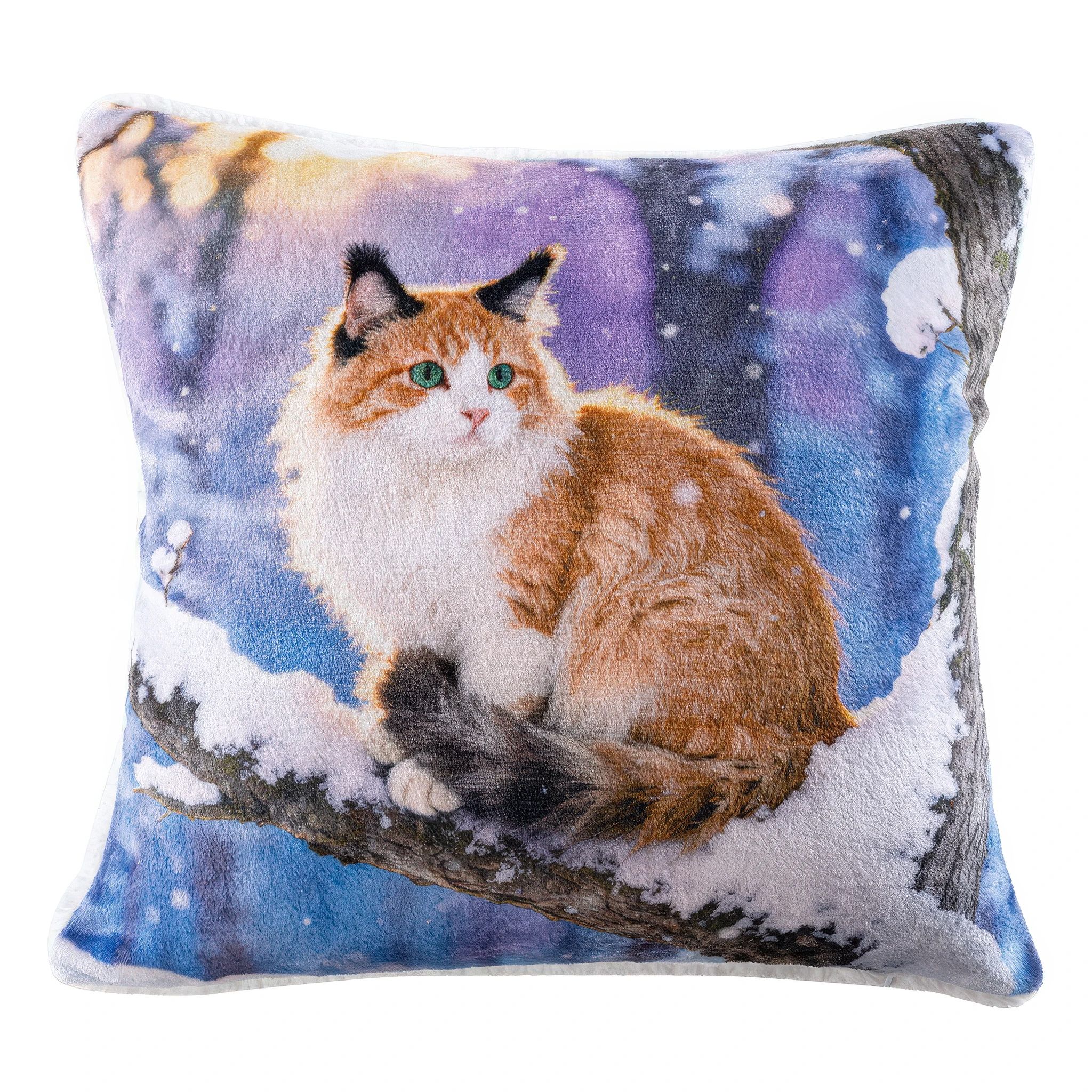 Sada 2 ks povlaků na polštářky z mikroplyše SNOW CAT 45 x 45 cm - galerie #1