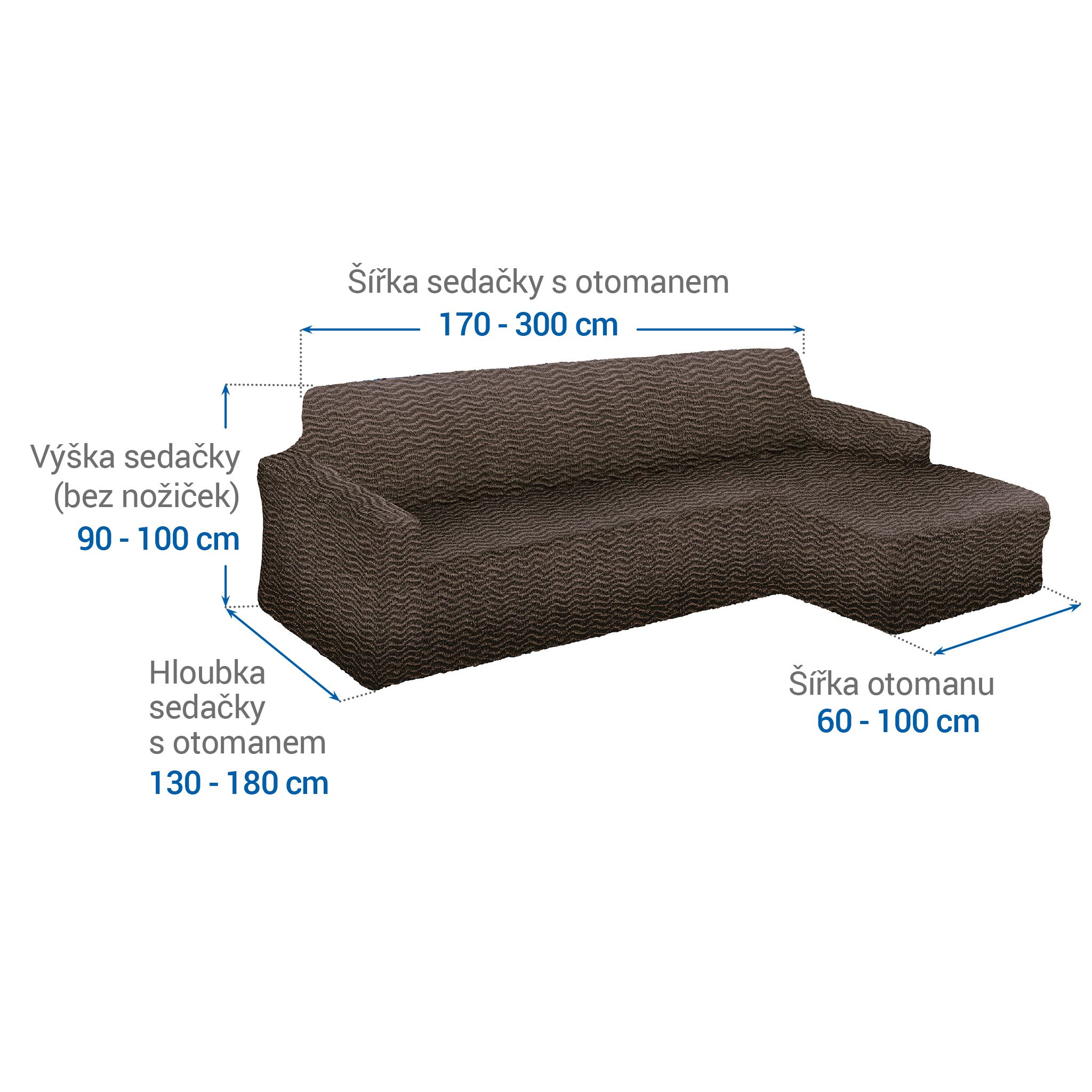 sedačka s otomanem vpravo (š. 170 - 300 cm) - galerie #1