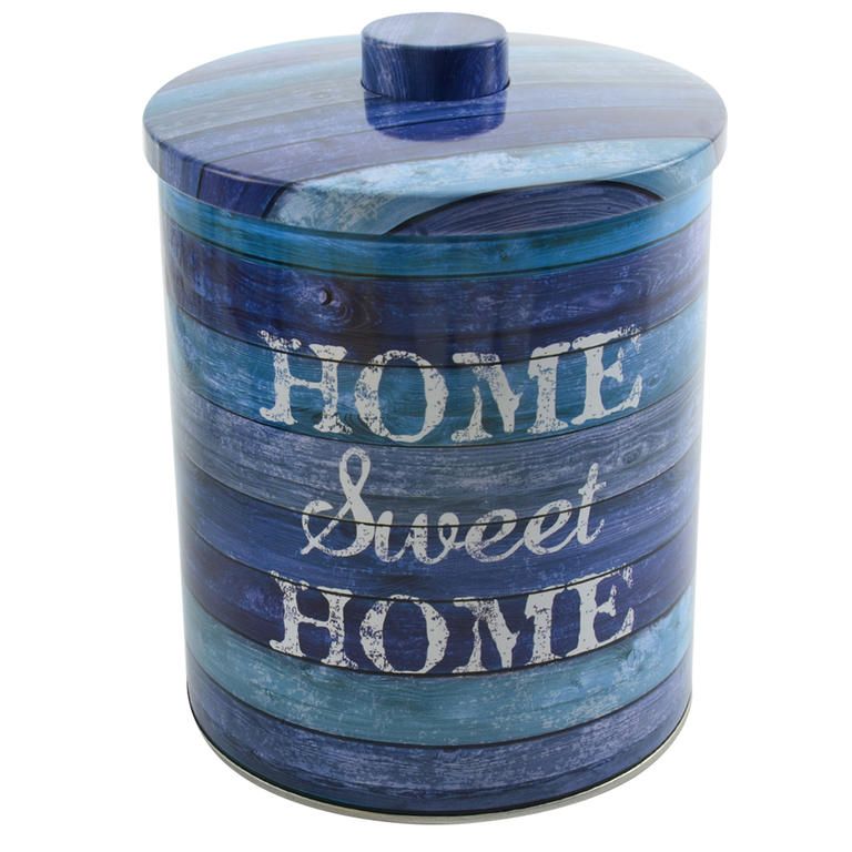 Plechová dóza na potraviny Sweet Home pr. 14 cm kulatá