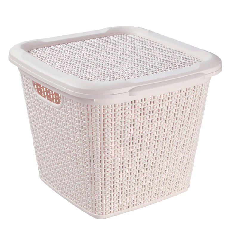 Ratanový box s víkem Brilanz krémový