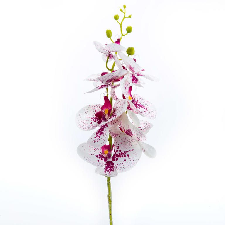 Umělá ORCHIDEJ výhon bílo - růžová 87 cm