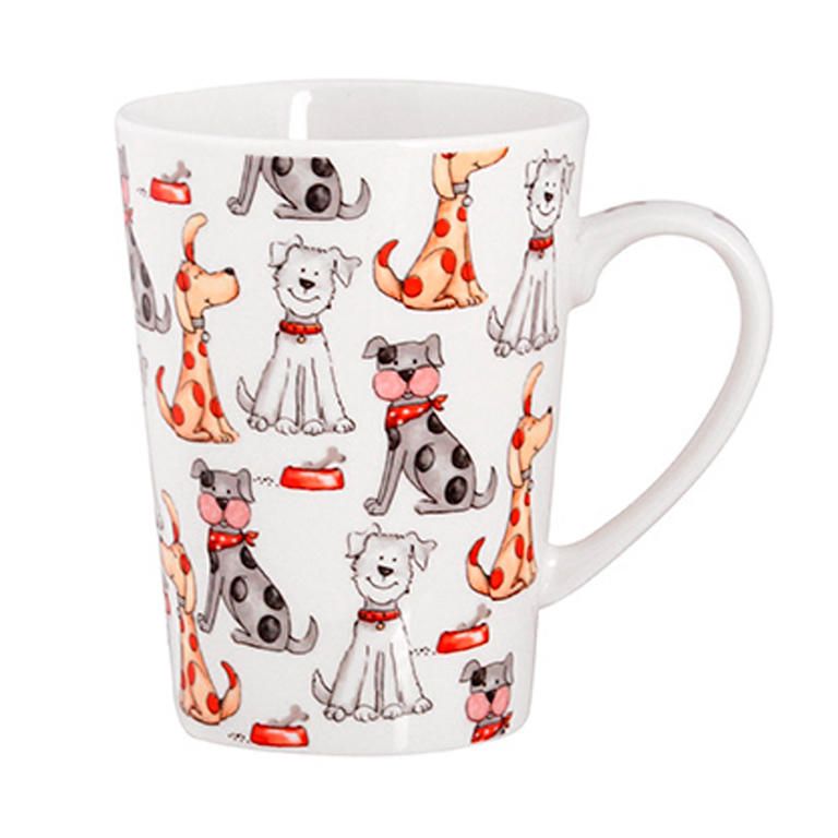 Cană ceramică mare CÂINI, 460 ml