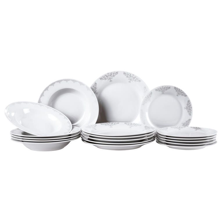 Porcelánová sada tanierov BAROCCO 18 ks