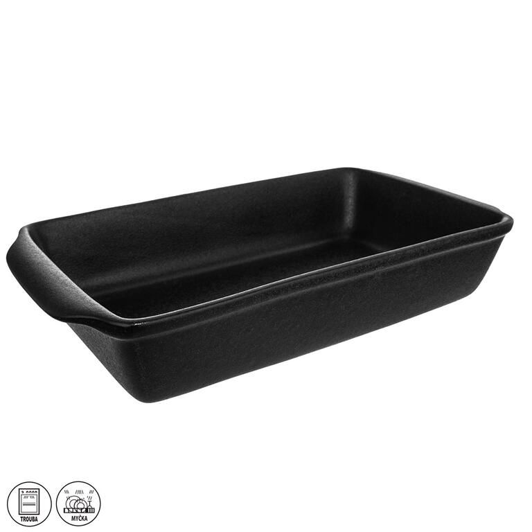 Zapékací porcelánová mísa BLACK obdélníková 40 x 21,5 cm