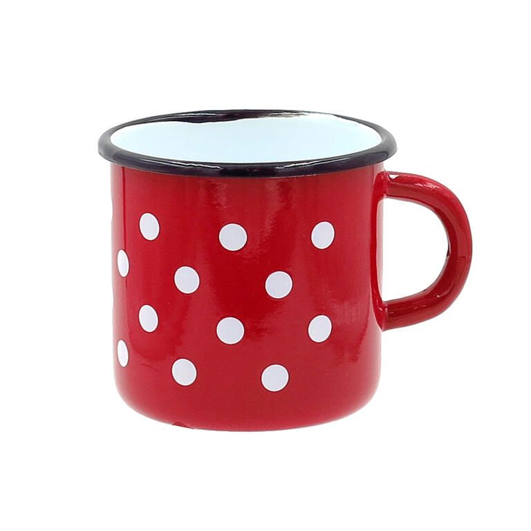 Smaltovaný hrnek 400 ml červený
