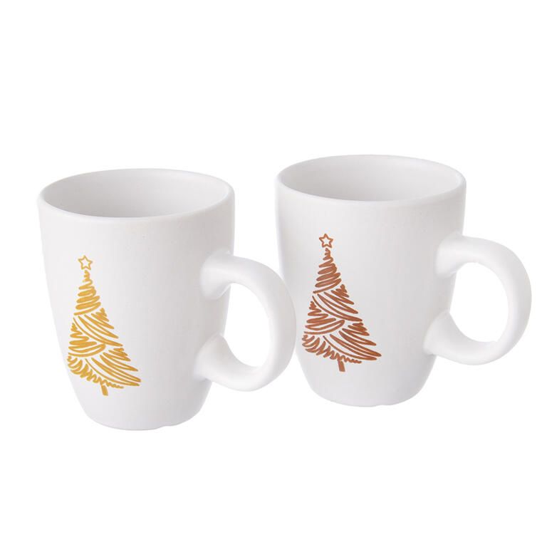 Sada 2 keramických hrnčekov MERRY 140 ml
