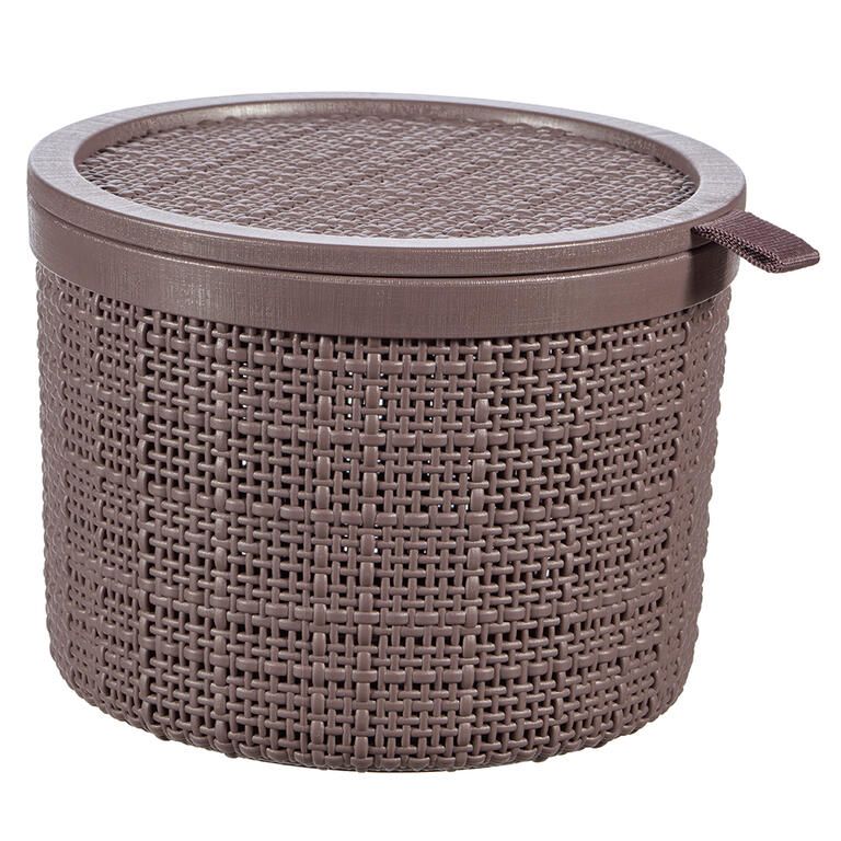 Košík Jute kulatý hnědá