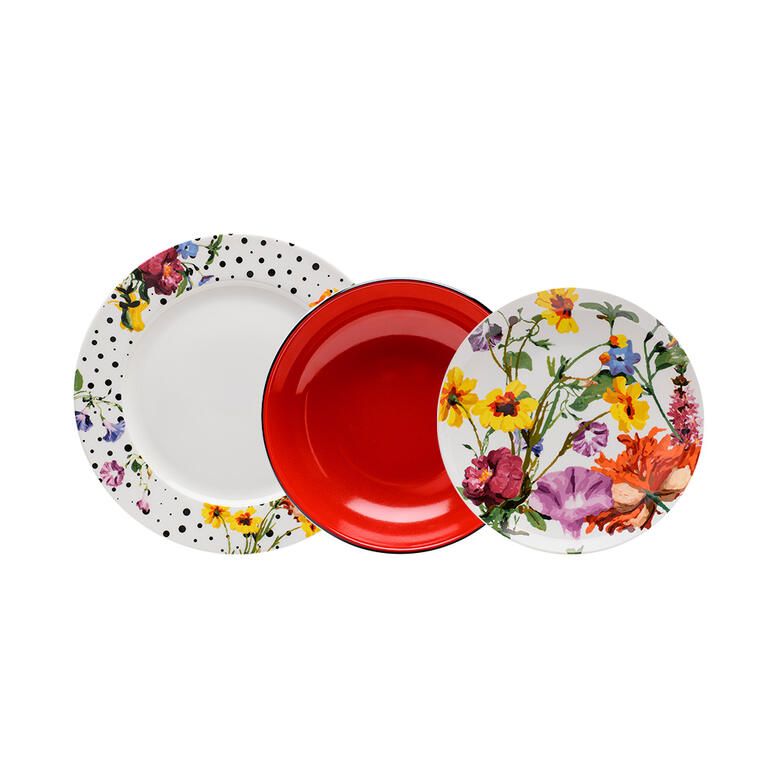 Porcelánová jídelní souprava FLOR 18 ks