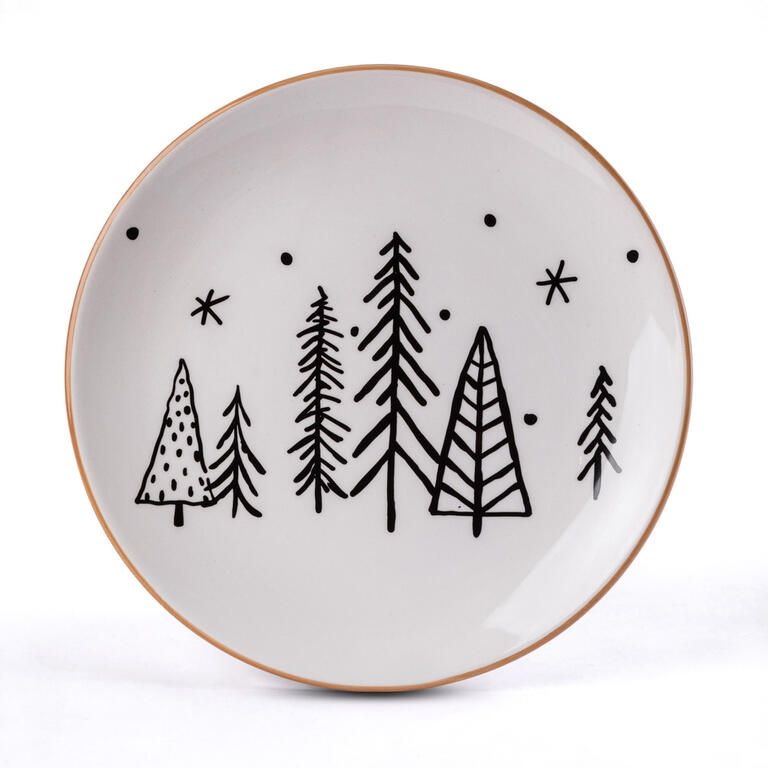 Ceramiczny talerz CHOINKI 24 cm