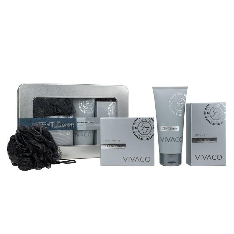 Pudełko blaszane prezentowe z perfumami GENTLEMAN SILVER