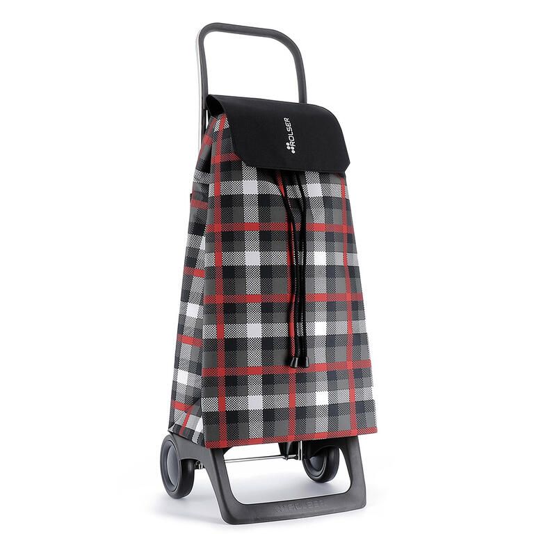 Taška na kolečkách ROLSER Jet Scottish Joy, šedé káro