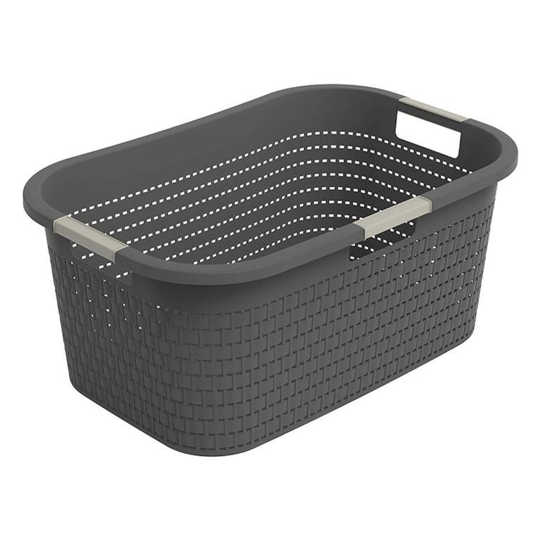 Kosz na czystą bieliznę COUNTRY antracyt, 40 l
