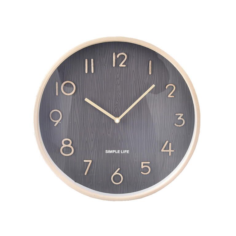 Nástěnné hodiny hnědé   38 cm