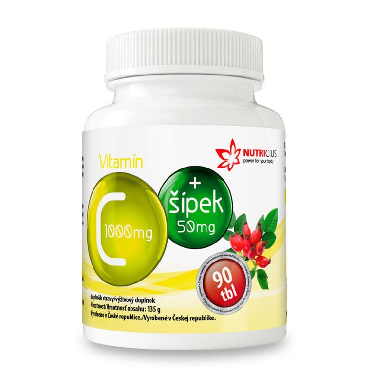 Vitamín C 1000 mg + šípek 50 mg 90 tbl.