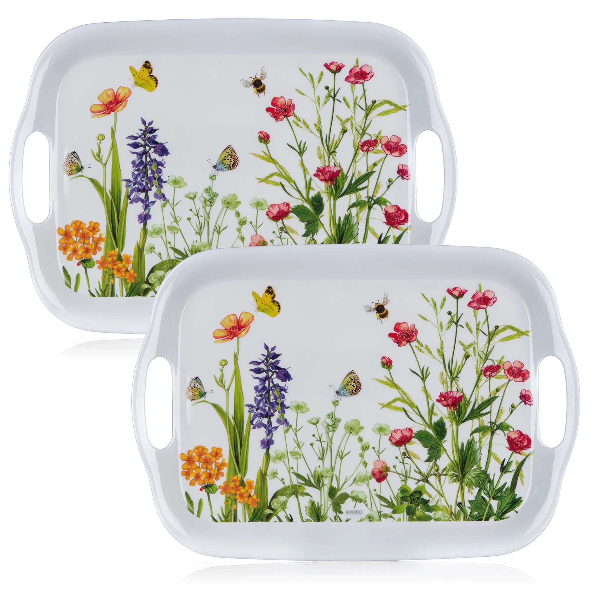 Sada melaminových táců MEADOW 36 x 25,5 cm 2 ks