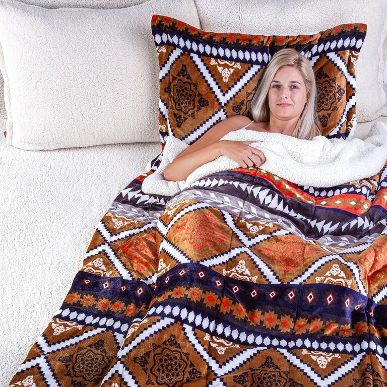 Set blăniţă miel AZTEC 2 buc