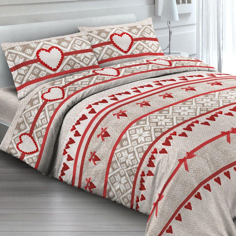 Lenjerie de pat din bumbac Maglia de culoarea roşie