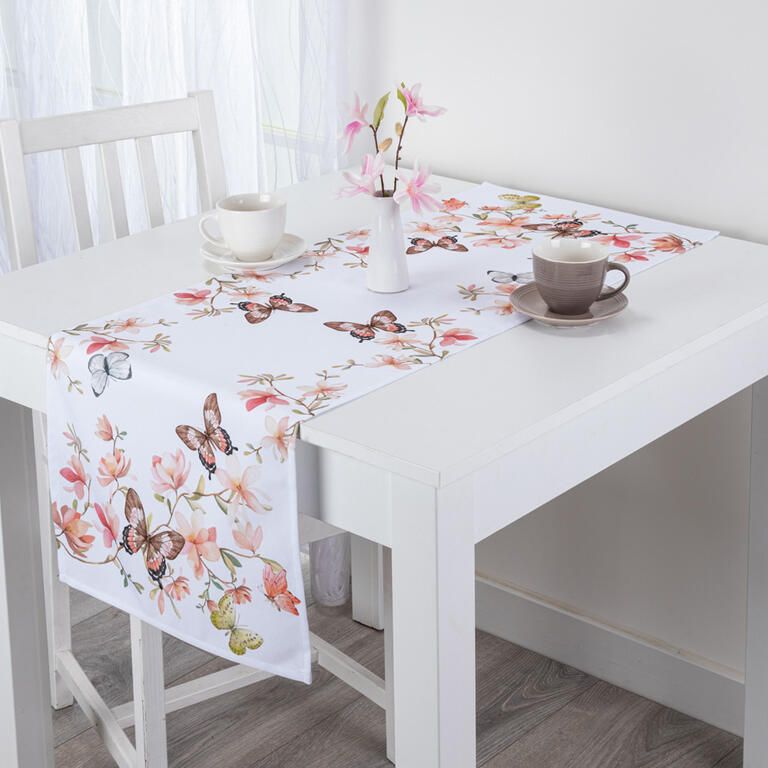 Bieżnik na stół MAGNOLIE I MOTYLE 40 x 110 cm