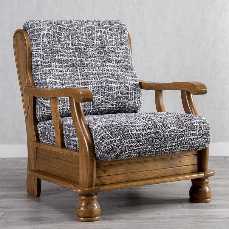 křeslo s dřevěnými rukojeťmi (š. 40 - 70 cm)
