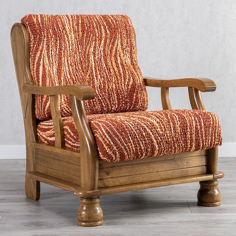 křeslo s dřevěnými rukojeťmi (š. 40 - 70 cm)