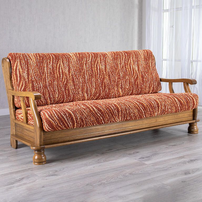 trojkřeslo s dřevěnými rukojeťmi (š. 150 - 200 cm)