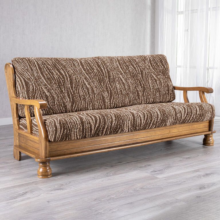 trojkřeslo s dřevěnými rukojeťmi (š. 150 - 200 cm)