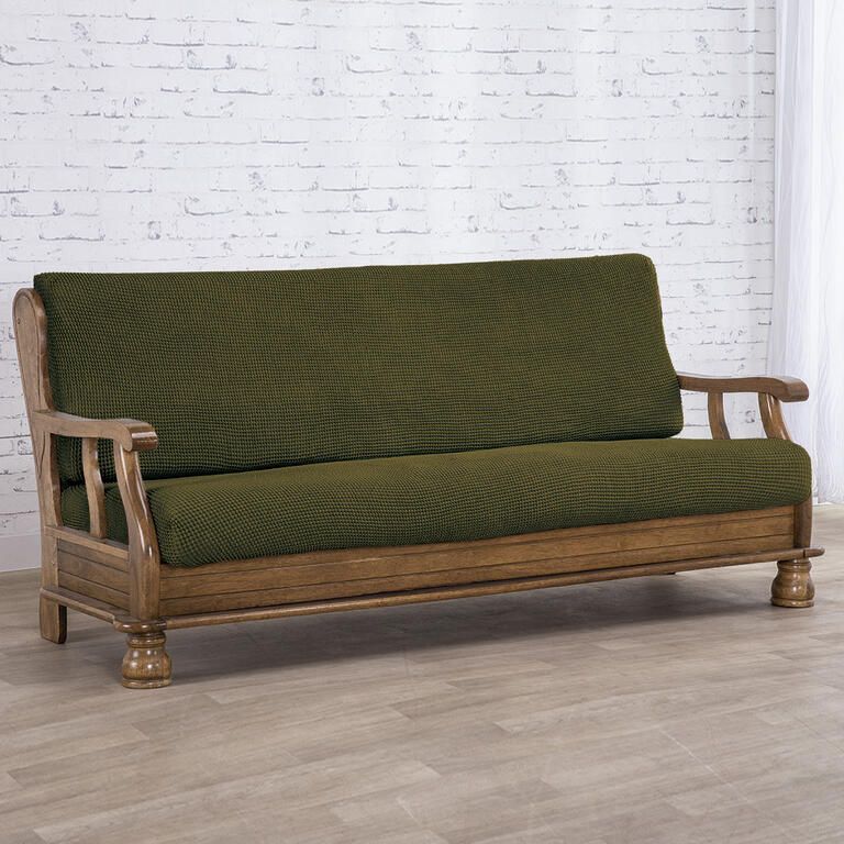 trojkřeslo s dřevěnými rukojeťmi (š. 160 - 200 cm)
