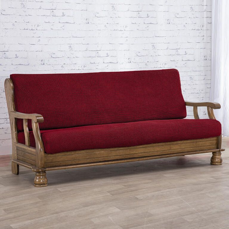 trojkřeslo s dřevěnými rukojeťmi (š. 160 - 200 cm)