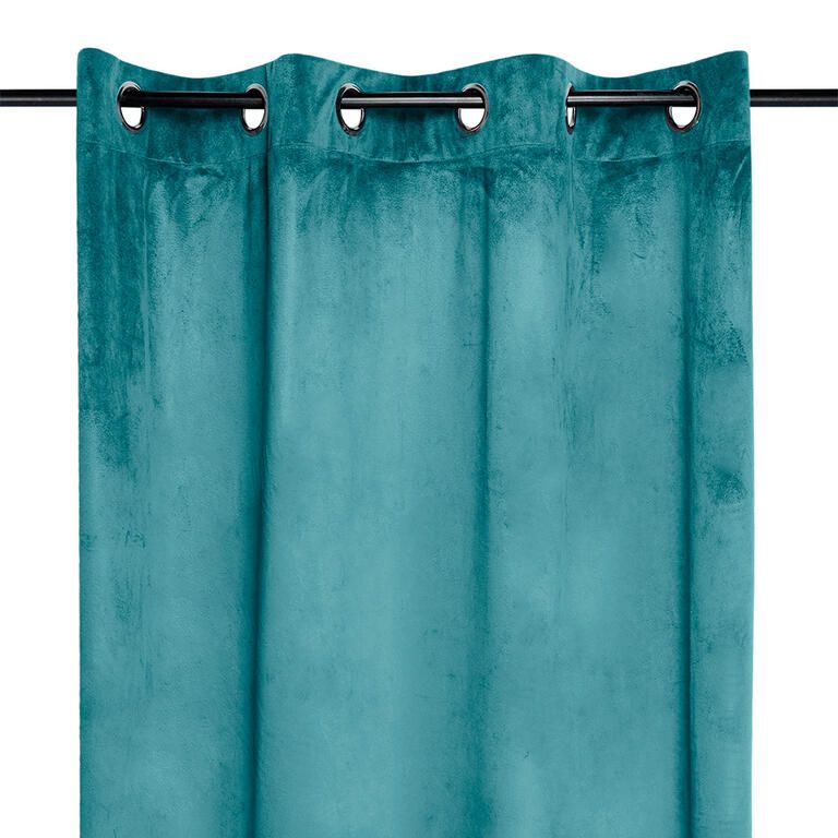 Draperie decorativă din velur DANAE turcoaz 140 x 260 cm