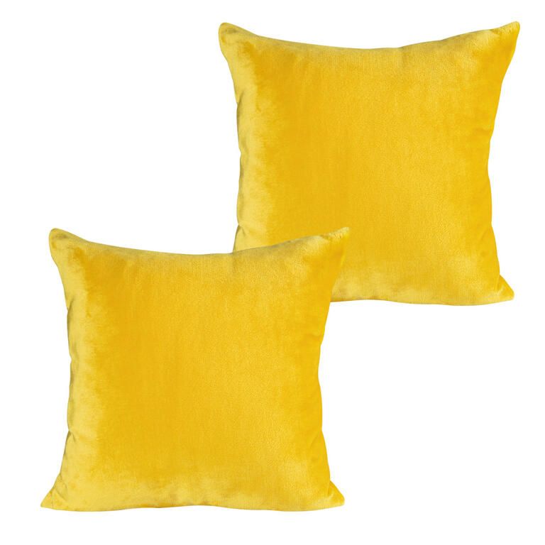 Obliečky na vankúšiky z mikroflanelu horčicové 2 ks