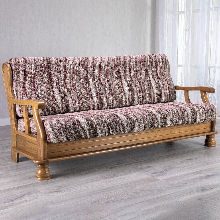 trojkřeslo s dřevěnými rukojeťmi (š. 150 - 200 cm)