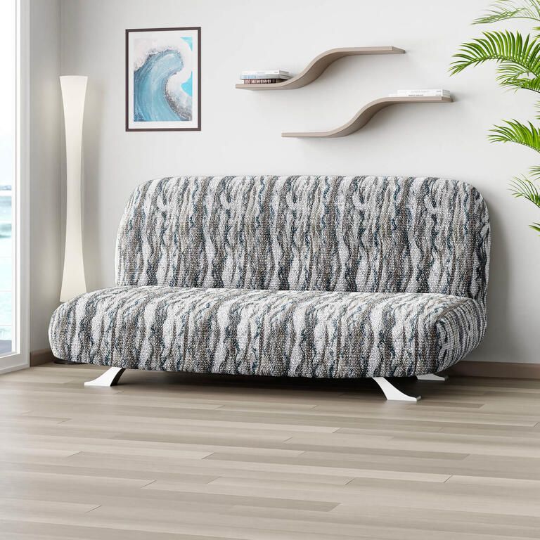 dvojkřeslo s dřevěnými rukojeťmi (š. 80 - 140 cm)