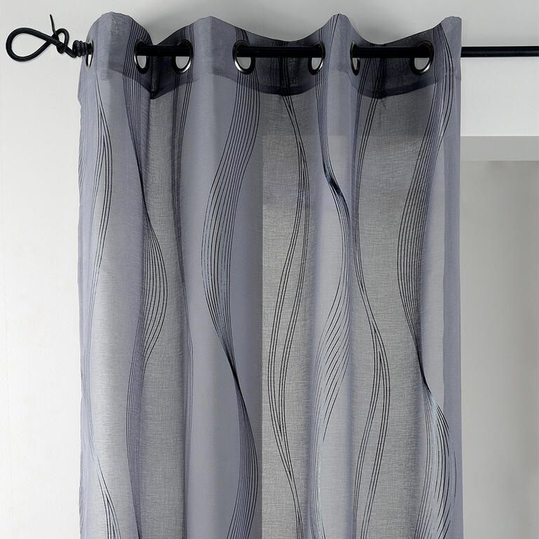 Draperie decorativă ERIKA, antracit, 135 x 240 cm