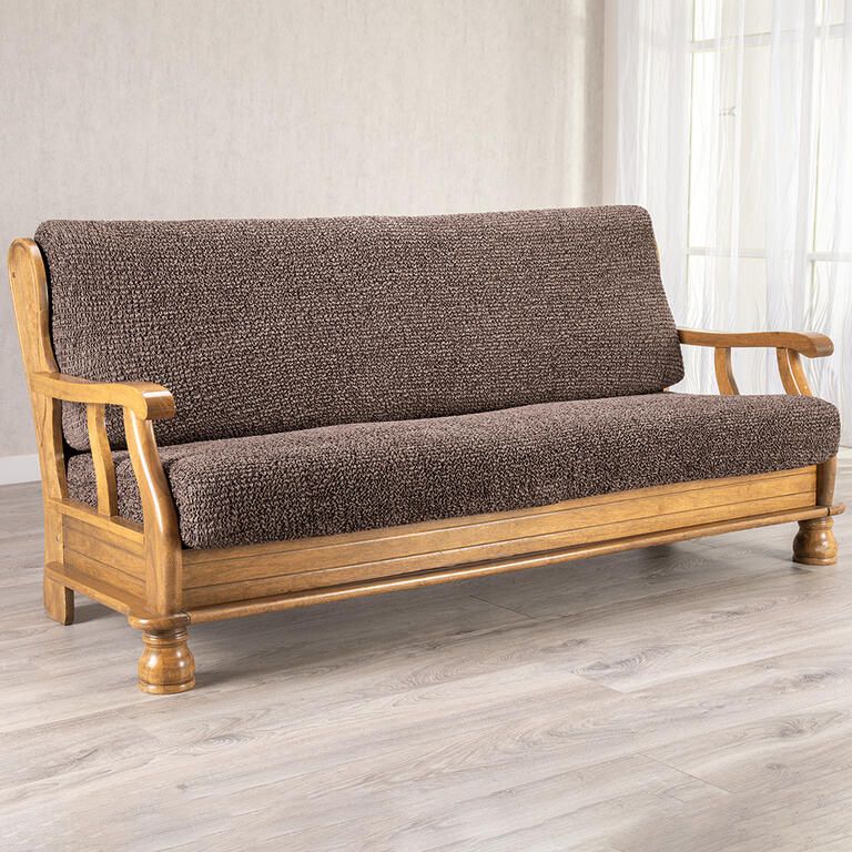 trojkřeslo s dřevěnými rukojeťmi (š. 150 - 200 cm)