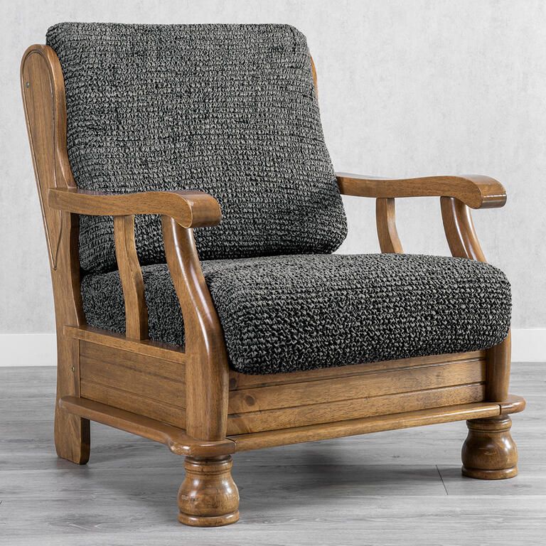 křeslo s dřevěnými rukojeťmi (š. 40 - 70 cm)