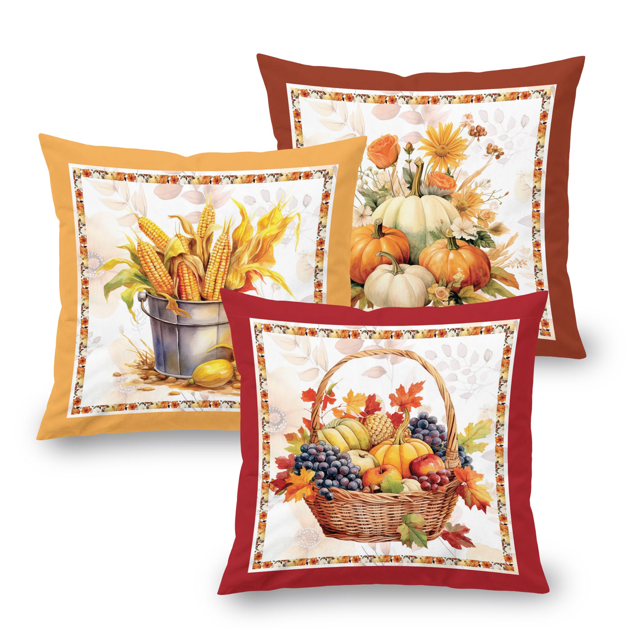 Sada 3 ks povlaků na polštářky PUMPKINS 45 x 45 cm