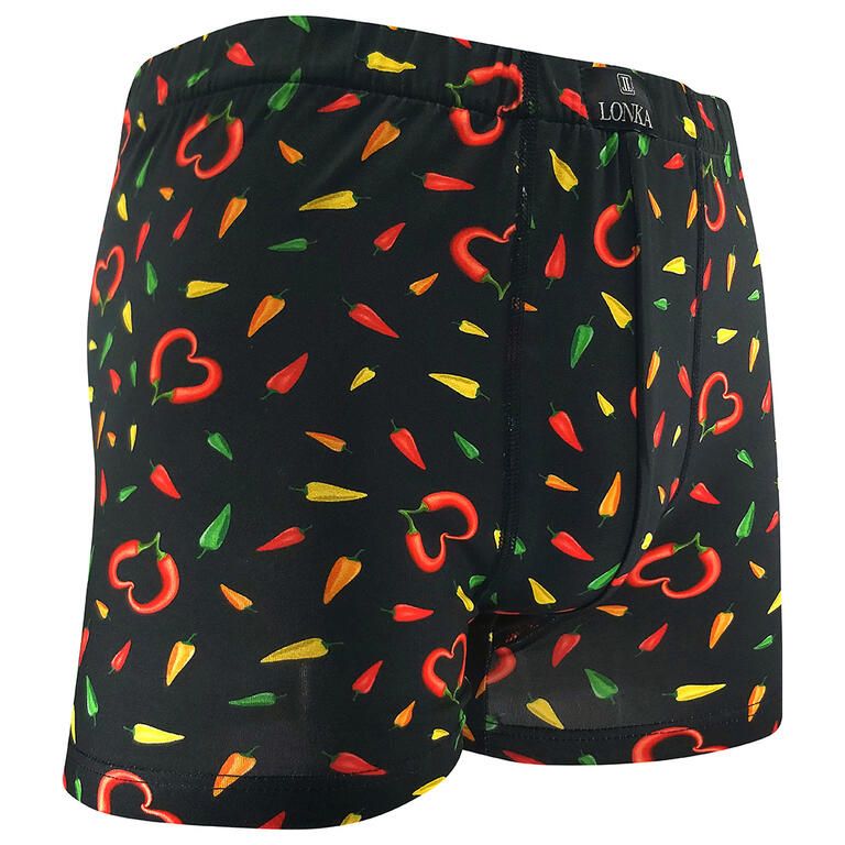 Boxerky Lonka pánské obrázkové KEVIN chilli