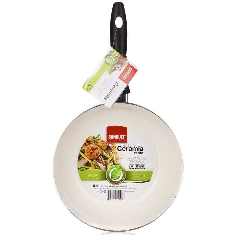 Keramická pánev WOK 24 cm Natura Ceramia Verde, BANQUET - galerie #1