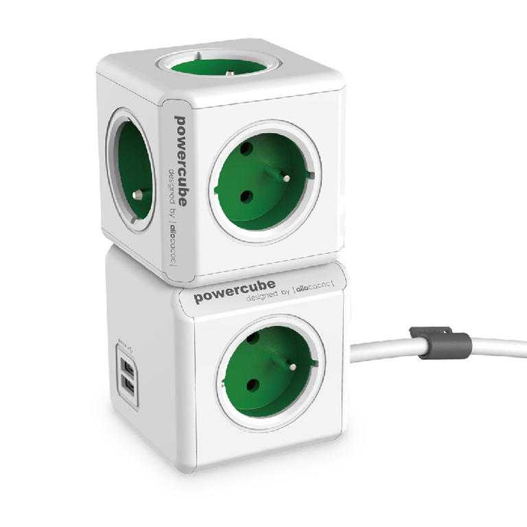 Rozbočovač PowerCube Extended USB zelený - galéria #2