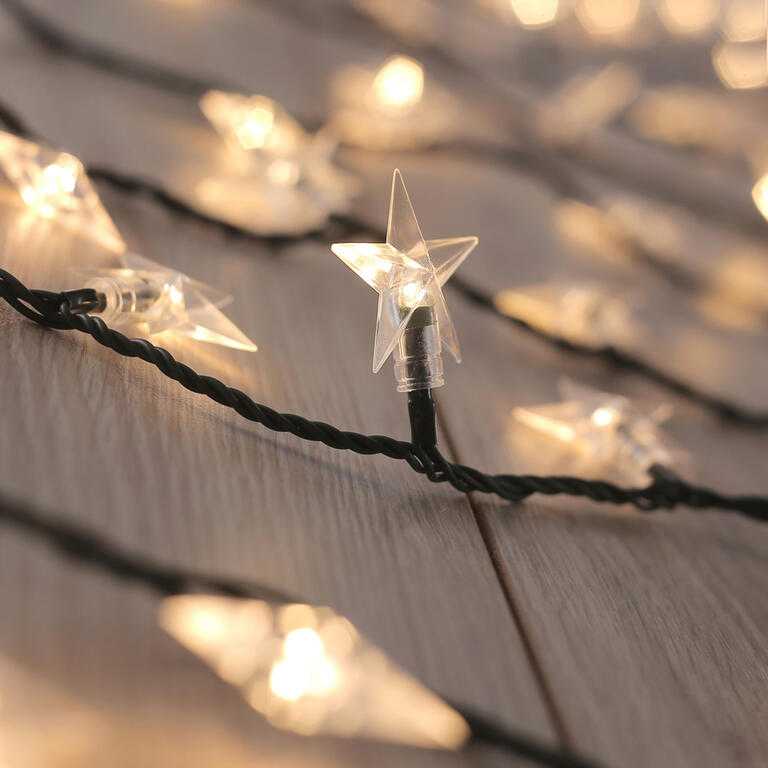Světelný řetěz se 100 LED hvězdičkami 12,5 m - galerie #3