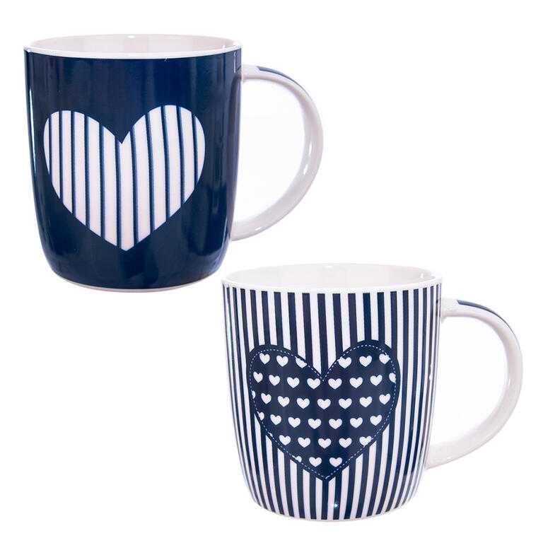 Porcelánové hrnčeky JUST LOVE 390 ml 2 ks - galéria #1