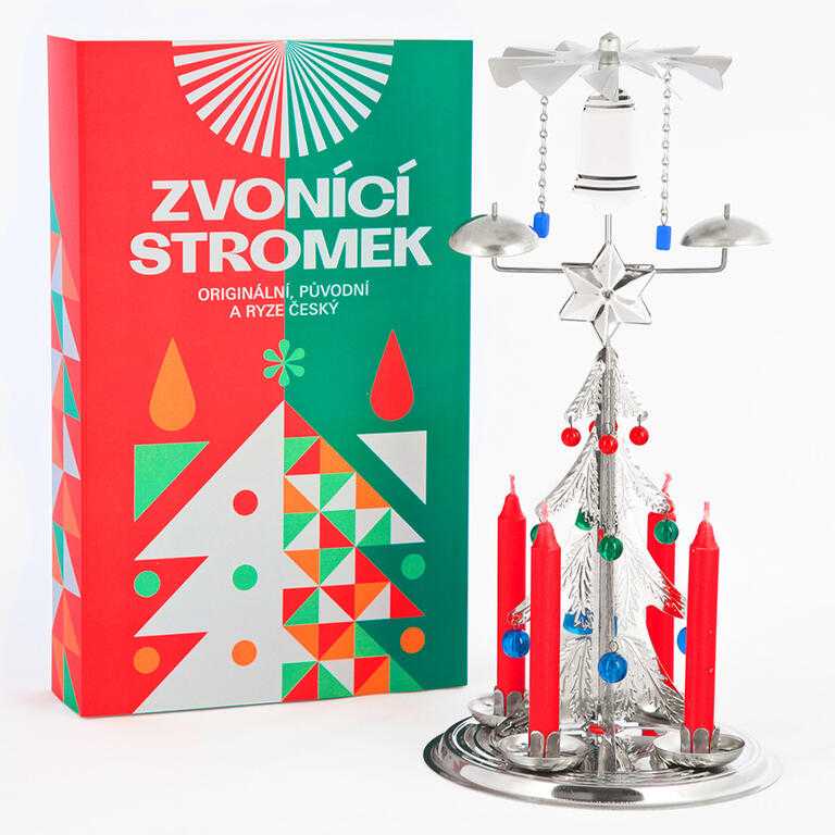 Zvonící stromek (andělské zvonění) stříbrný - galerie #2
