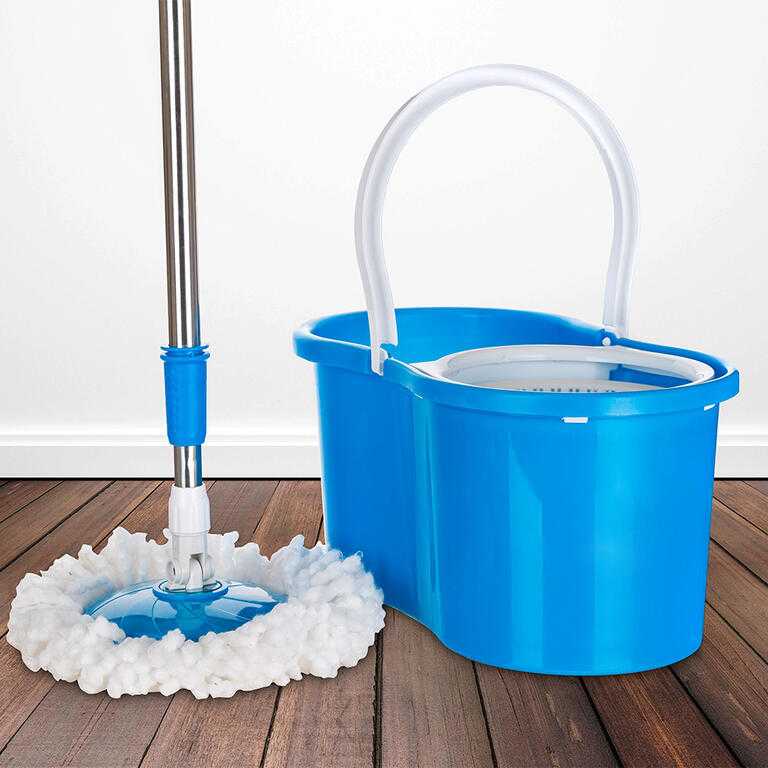 Mop rotativ SPINNER albastru, cu rezervă - galerie #5
