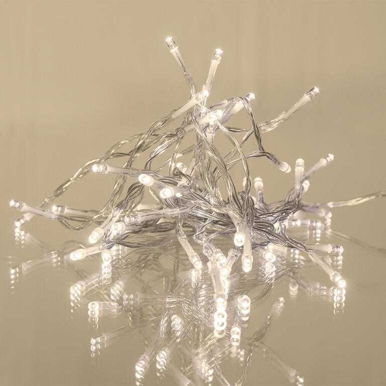 Světelný řetěz teplé bílé světlo, 50 LED, 5 + 0,3 m - galerie #1
