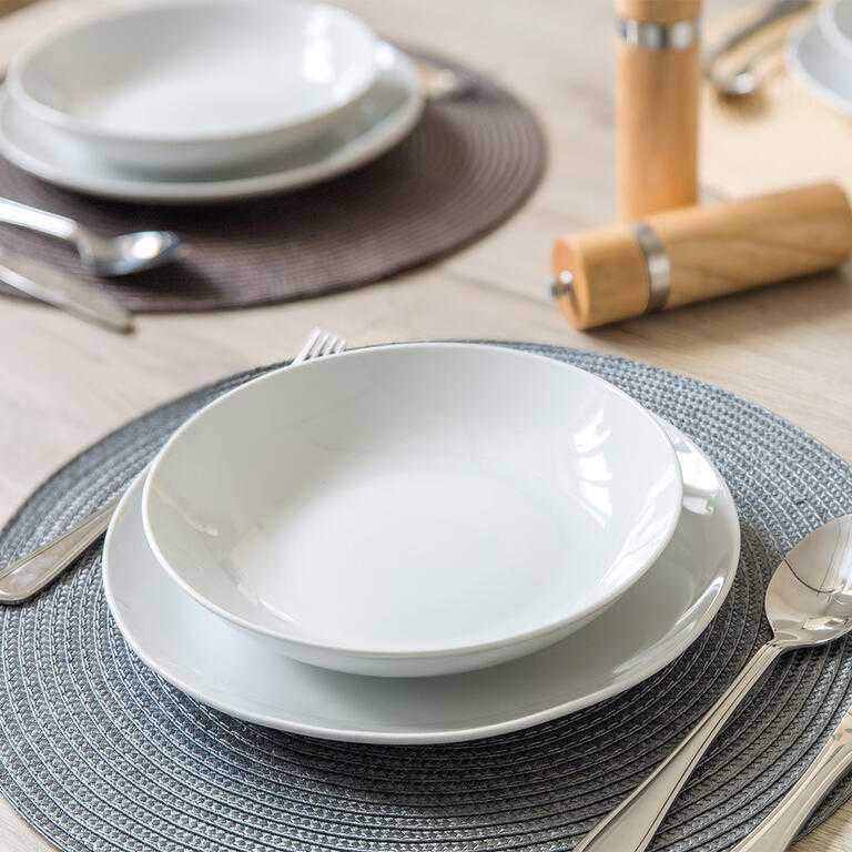 Komplet talerzy z porcelany MARION 18 szt - galeria #2