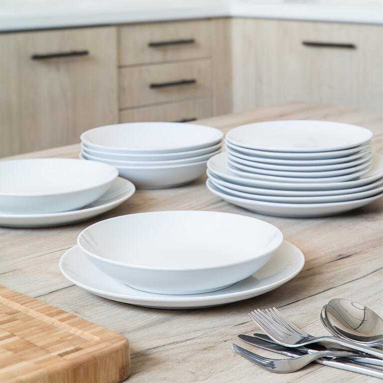 Komplet talerzy z porcelany MARION 18 szt - galeria #1
