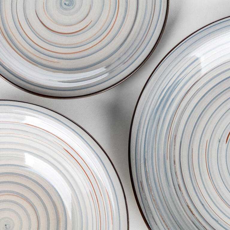Keramická jídelní souprava SPIRAL GREY 30 ks - galerie #2